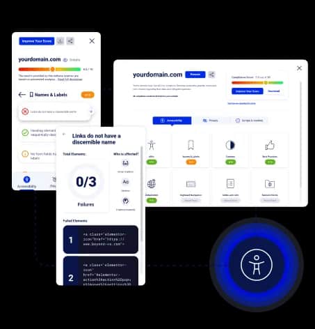 Clym scanner results for accessibility