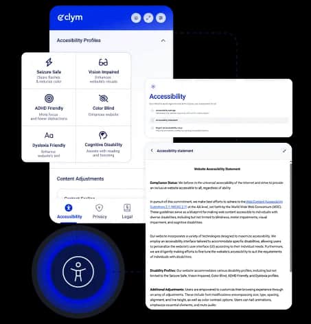 Clym visual for accessibility resources