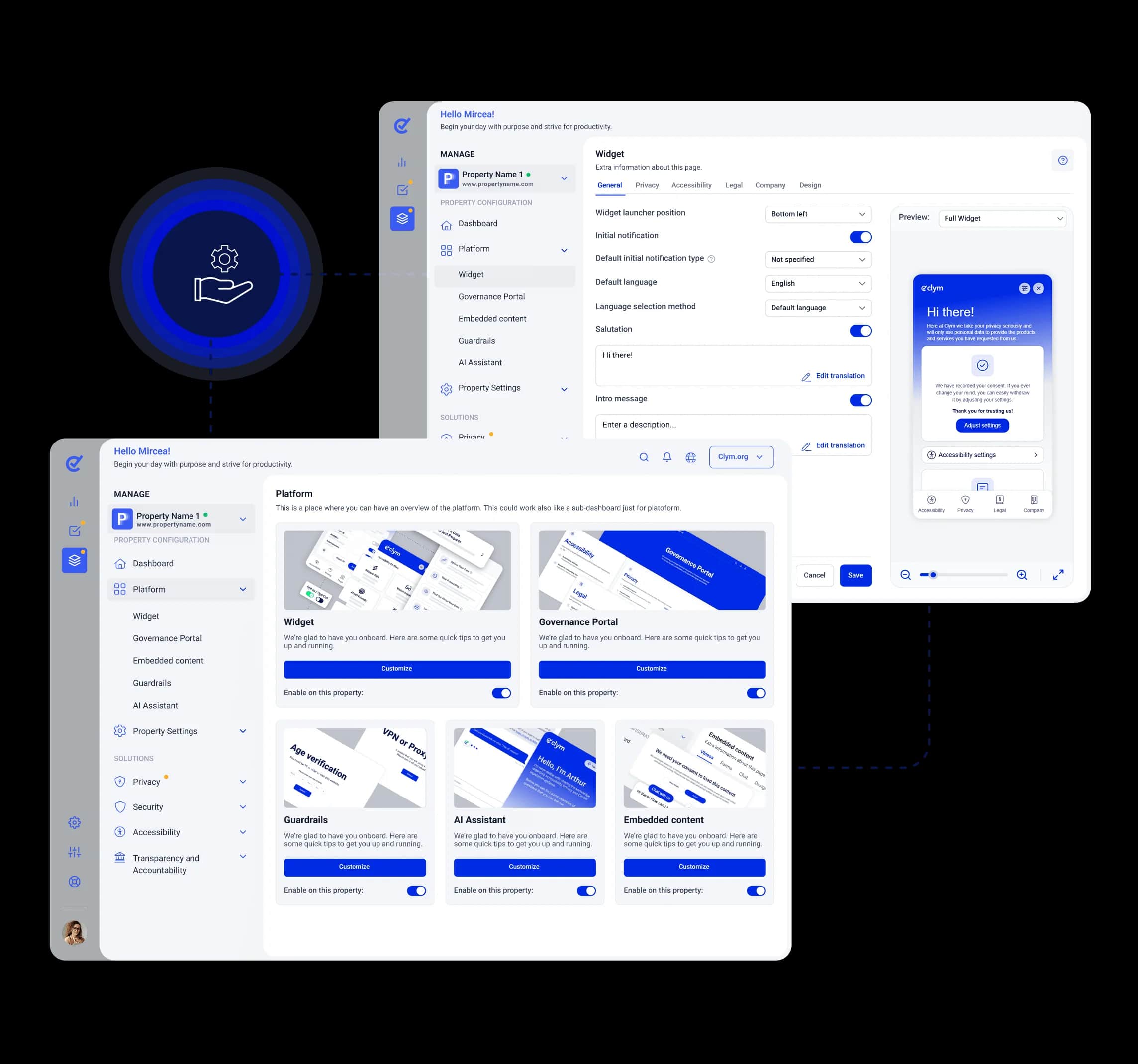 Control center Hero image