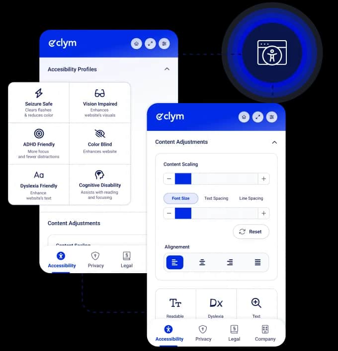 Clym widget settings visual
