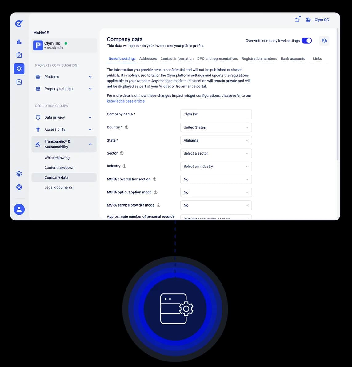 Company Data Key Capabilities