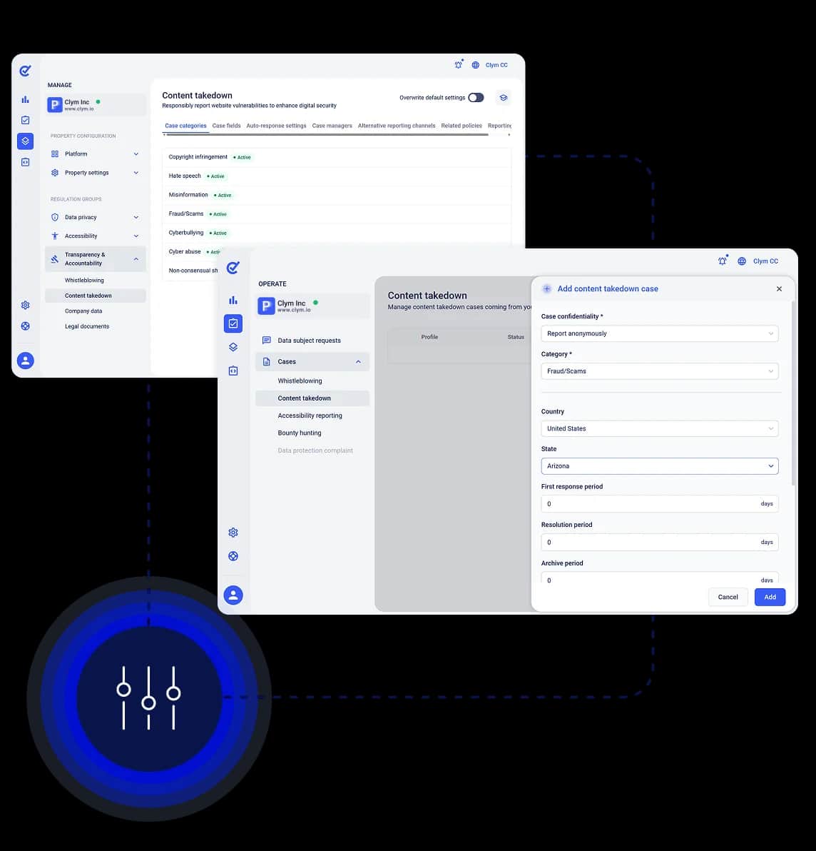 Content Takedown Flexible Configuration