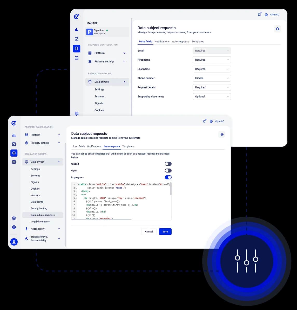 DSR Management: Flexible Configuration
