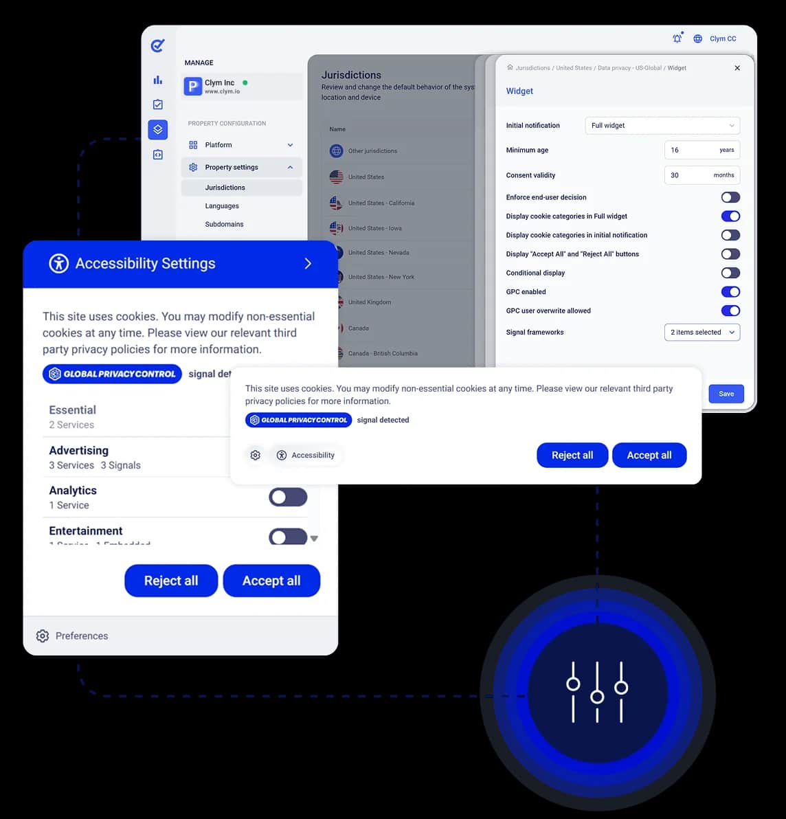 Global Privacy Control Flexible Configuration
