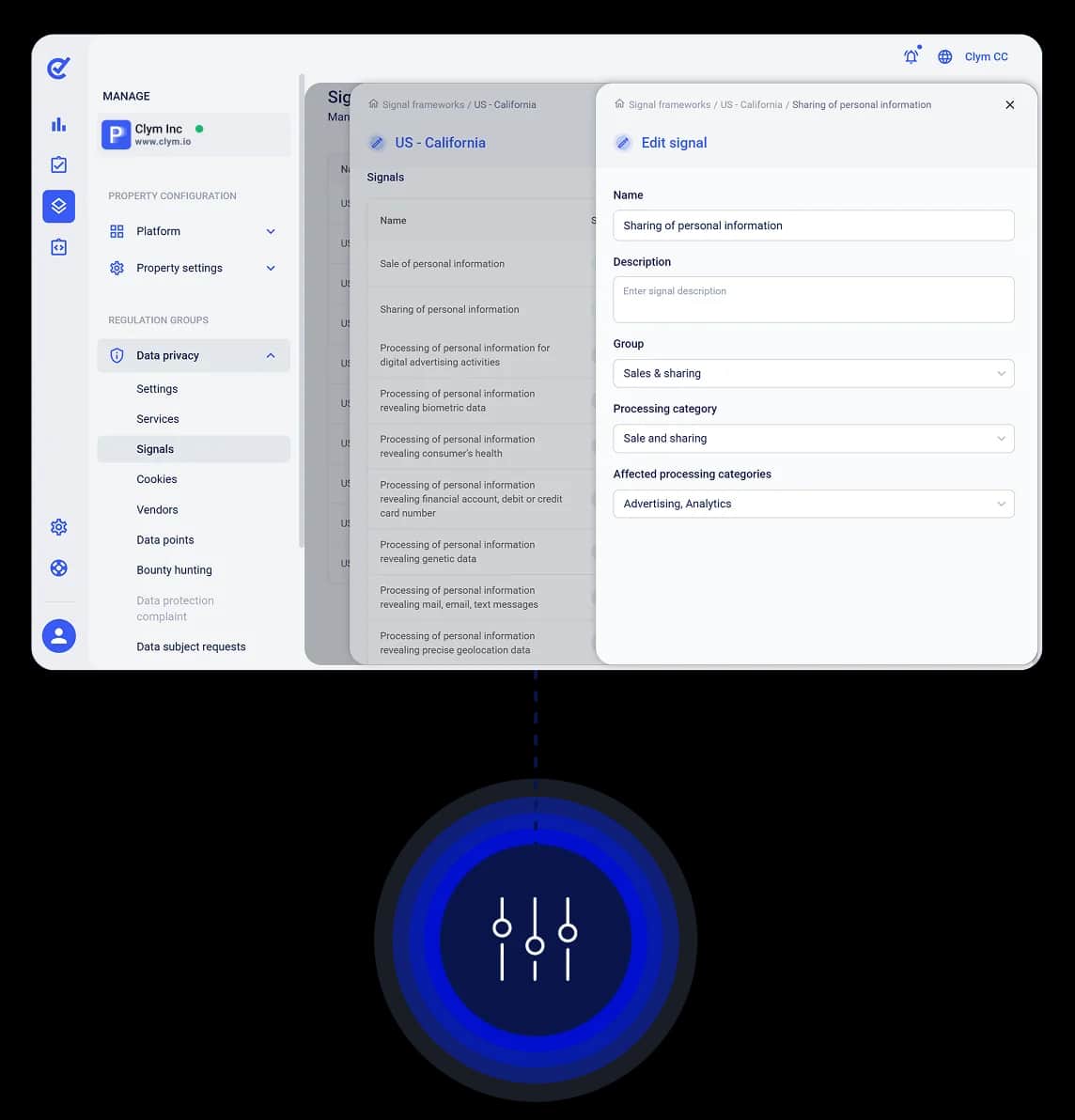 Global Privacy Protocol Flexible Configuration