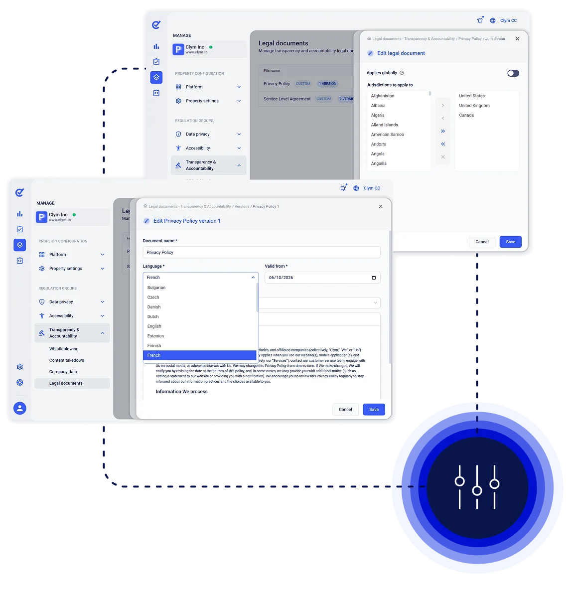 Legal Documents Flexible Configuration