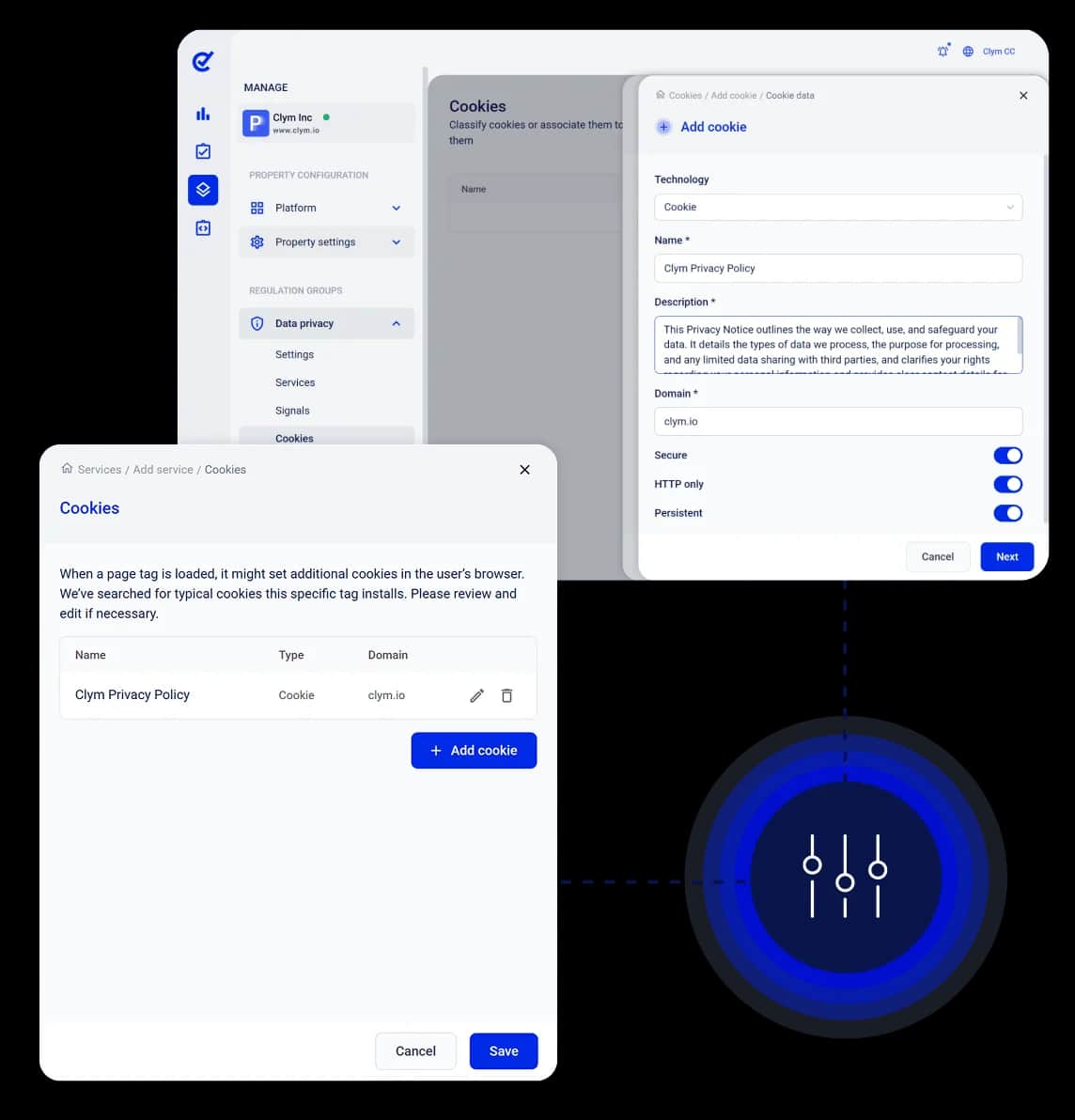 Privacy and Cookie Policy: Flexible Configuration